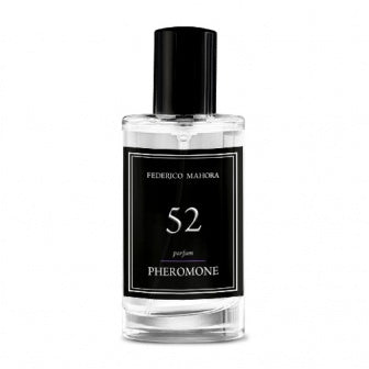 Parfum Homme PHEROMONE 52 50 ml bottle with black label and cap.