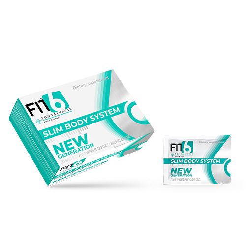SLIM BODY SYSTEM NEW GENERATION FONTAINAVIE packaging with sachets, USA food supplement.