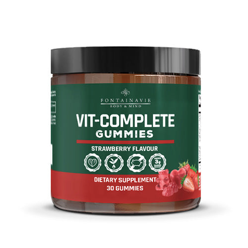 Vit-Complete Gummies FONTAINAVIE BODY & MIND dietary supplement container.
