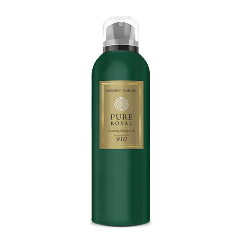 Foaming Shower Gel 910, 200 ml bottle by FEDERICO MAHORA with velvety texture for soothing relaxation and skin moisturization.