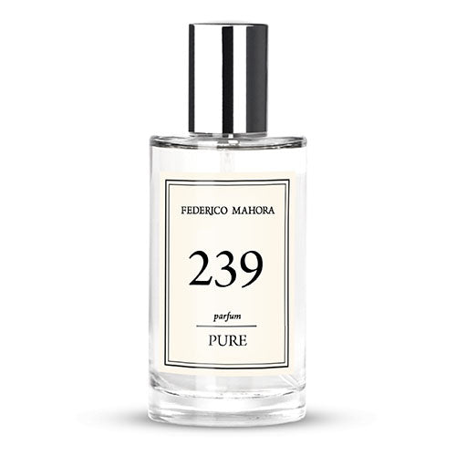 PURE COLLECTION PARFUM FOR HER FM 239, 50ml bottle with intense fragrance notes of cardamom, pink pepper, and mandarin.