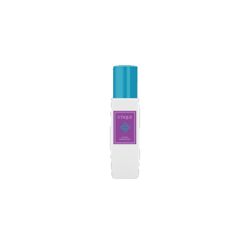 Utique Muffin Luxury Fragrances 15 Ml bottle with blue cap and purple label.