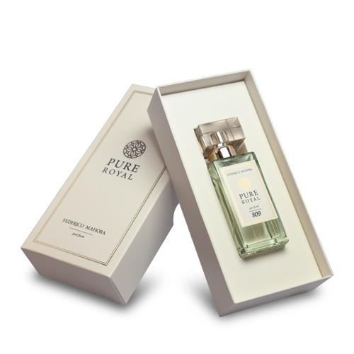 Fm 809 Parfum Femme 50ml bottle from Pure Royal Collection in elegant packaging.