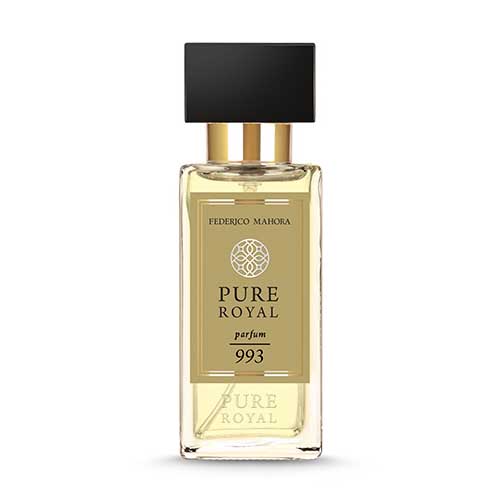 Parfum Unisex PURE ROYAL 993 50ml bottle with sweet and sensual fragrance notes.